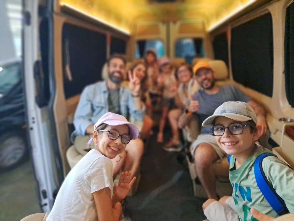 Our guests with their driver